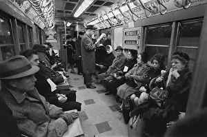 Riders Prints: Passengers in New York Subway Car