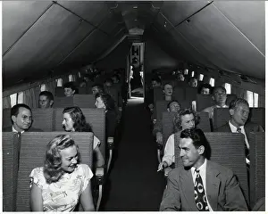 Passengers in Plane Interior