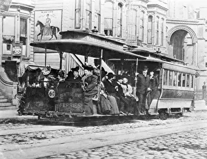Passengers Riding Cable Car