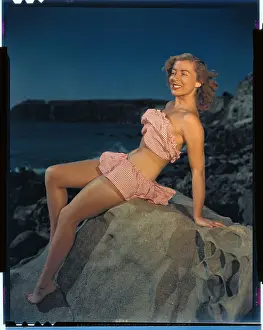 Pat Hall Sitting on Rock