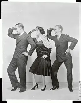 Pat Rooney Posing with Mother and Father