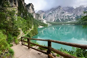 Images Dated 13th July 2016: Path around Lago di Braies, Dolomites