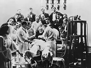 Surgery Prints: Pathologist Rudolf Virchow Observing Operation