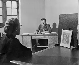 Patient Looking at Picture in Psychiatrist's Office