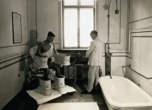 Patient Sitting in Electrical Chair for Nervous People