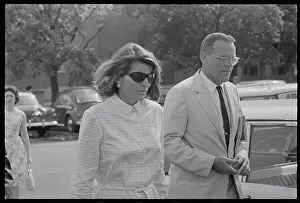 Patricia Lawford Leaving Hospital with Friend