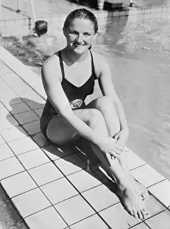 Helsinki Prints: Patricia McCormick Enjoying Pool Side