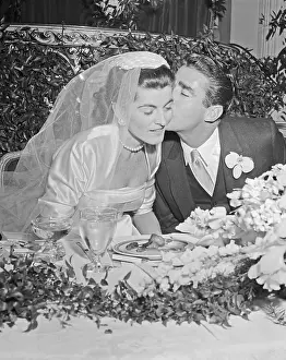 Patricia and Peter Lawford on Wedding Day
