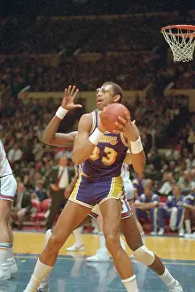 Patrick Ewing and Kareem Abdul-Jabbar Playing Basketball