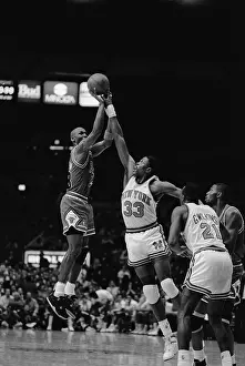 Patrick Ewing Trying to Block Michael Jordan Shot