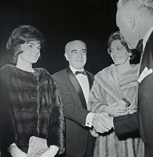 Patrick Hayes Greeting Jackie Kennedy and Herve Alphand