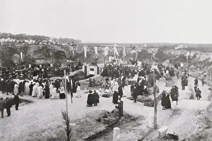 Carthage Prints: Patrons at Outdoor Amphitheater Site