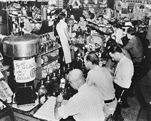 Patrons at a Soda Fountain