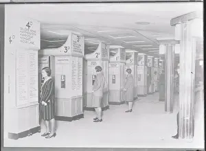 Patrons Using Ticket Machines