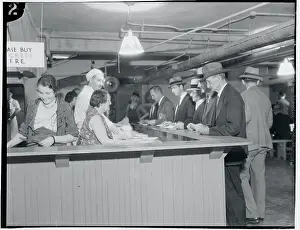 Patrons Waiting to be Served in Cafeteria