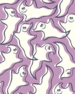Pattern Artwork Illustrations Gallery: Pattern of Ghosts
