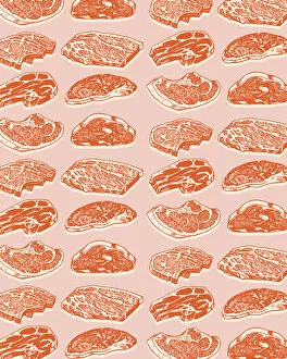 Pattern Artwork Illustrations Gallery: Pattern of Meat