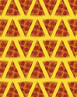 Pattern Artwork Illustrations Gallery: Pattern of Pizza