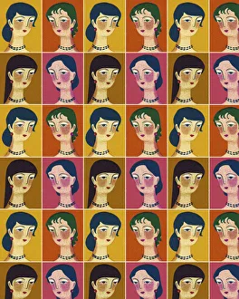 Pattern Artwork Illustrations Gallery: Pattern of Women