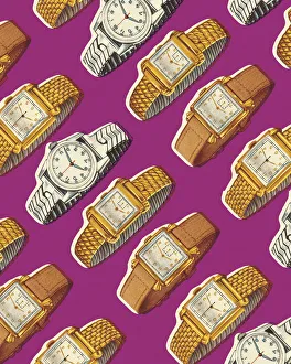 Pattern Artwork Illustrations Gallery: Pattern of Wristwatches