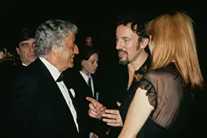 Huty32221 Prints: Patti Scialfa And Bruce Springsteen Attend 36th Annual Grammy Awards After Party