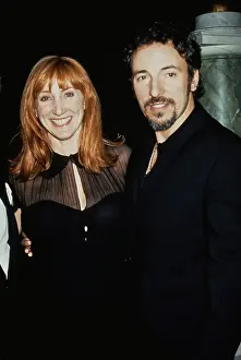 Huty32221 Prints: Patti Scialfa And Bruce Springsteen Attend 36th Annual Grammy Awards After Party