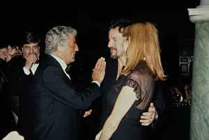 Huty32221 Prints: Patti Scialfa And Bruce Springsteen Attend 36th Annual Grammy Awards After Party