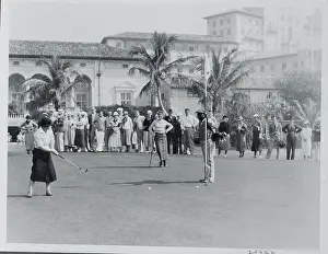 Patty Berg and Dorothy Gardner on Golf Course