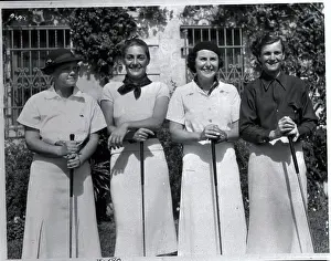 Patty Berg, Jean Bauer, Helen Hicks, and Babe Didrikson