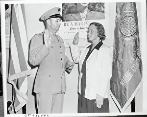 Patty Berg Taking Military Oath