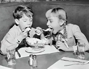 Hungry Prints: Patty McCormack and Kevin Coughlin Sharing Sundae