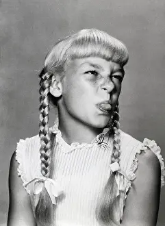 Tongue Prints: Patty McCormack Sticking Her Tongue Out