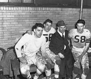 Paul Brown in Locker Room With Players