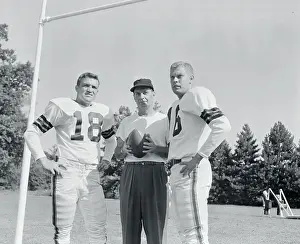 Paul Brown Posing with Bobby Freeman and George Ratterman