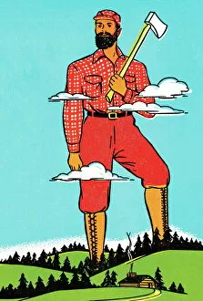 Images Dated 24th September 2003: Paul Bunyan the Mythical Giant Lumberjack