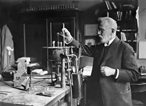 Bacteriologist Prints: Paul Ehrlich Working in Laboratory