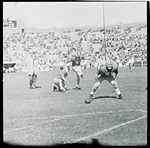 South Bend Prints: Paul Hornung Practicing His Place Kicking