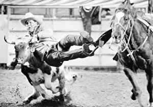 Challenge Prints: Paul Hughes Diving onto a Steer