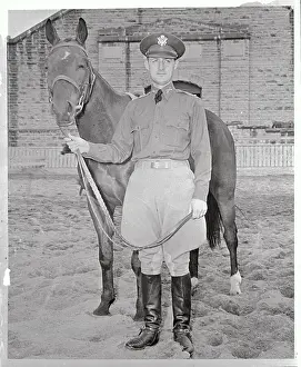 Kansas Prints: Paul Mellon Standing with Horse