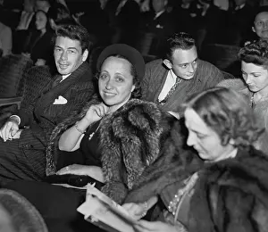 Huty32804 Prints: Paul Muni And Waldo Salt At Theatre Premiere