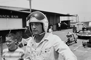 Huty35426 Prints: Paul Newman, Go Kart Raceway, Azusa, California