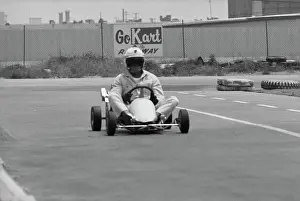 Huty35426 Prints: Paul Newman, Go Kart Raceway, Azusa, California