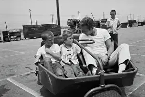 Huty35426 Prints: Paul Newman, Go Kart Raceway, Azusa, California