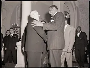 Paul Robeson and Andrei Vishinsky Shake Hands