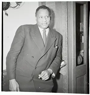 Paul Robeson Posing in Federal Courthouse