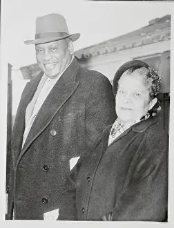 Paul Robeson Posing with His Wife During Concert Tour