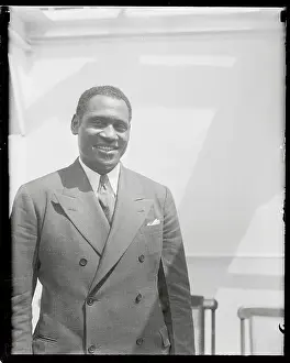 Paul Robeson Standing Aboard Liner
