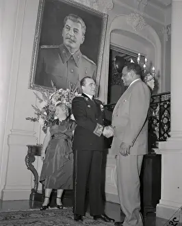 Paul Robeson Visiting Russian Embassy