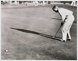 Paul Runyan in Golfing Stance for a Swing