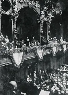 Paul Von Hindenburg Seated in Balcony with President Lobe